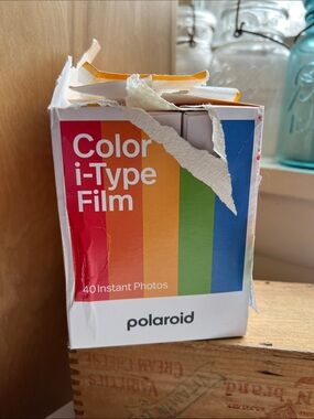 Polaroid Color i-Type Film Pack 40 count, outside box opened, inside sealed
